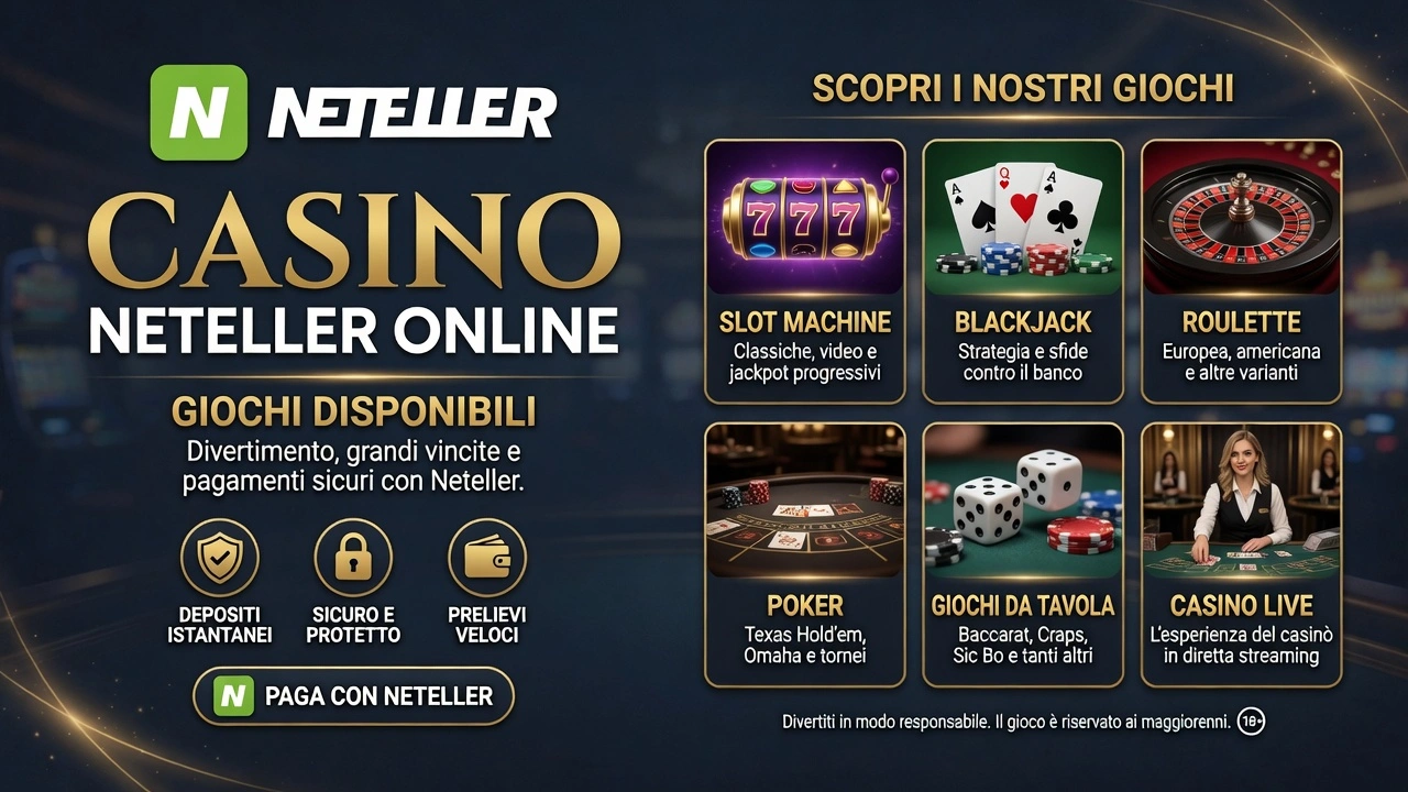 Casino Neteller Online: Giochi Disponibili